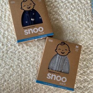 🎉HP🎉New Set of 2 Snoo Sacks Size Medium from Happiest Baby Navy & Gray Cosmic